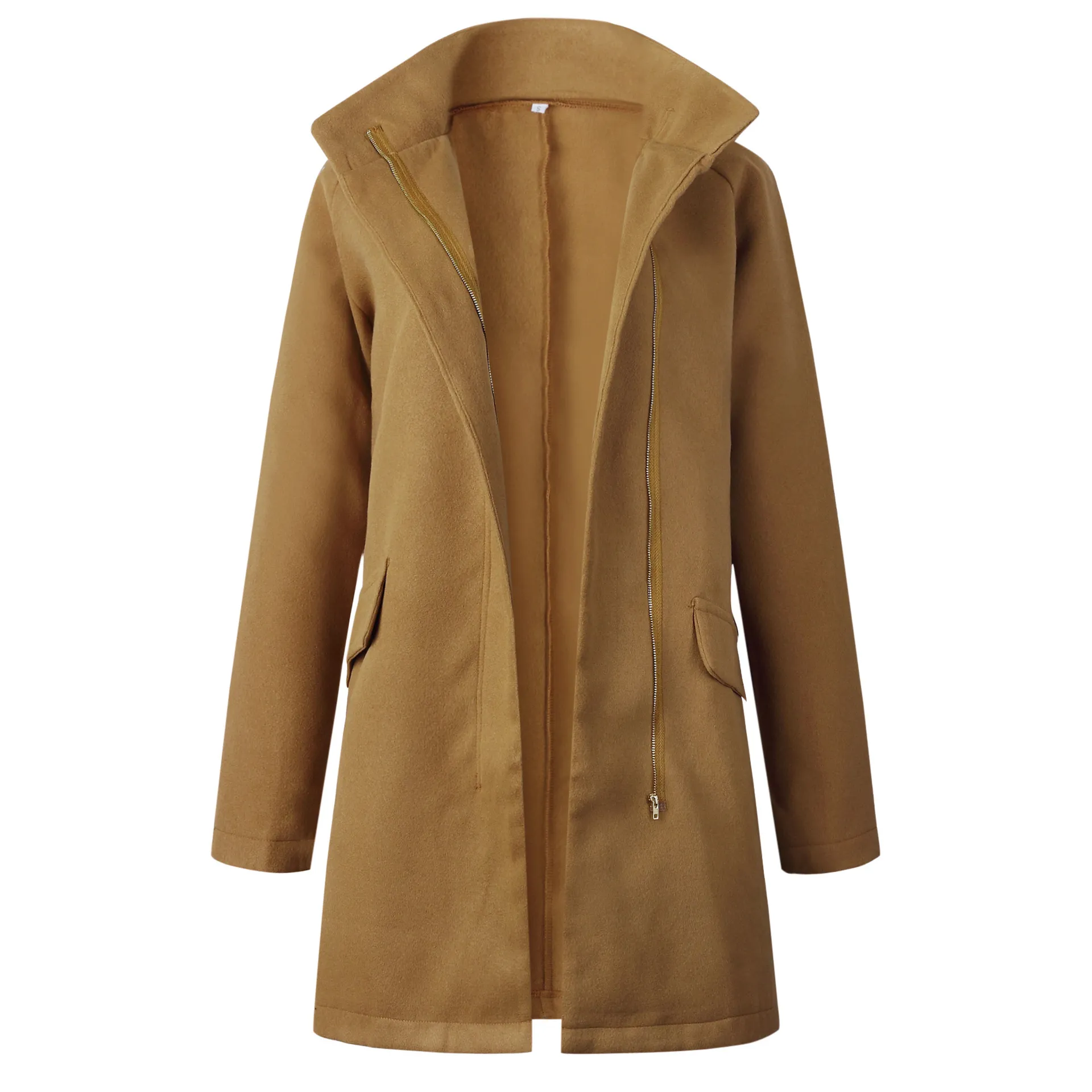 Lguch Long Plat Kobiet Autumn Winter Windbreaker luźne wygodne płaszcze i kurtki kobiety ubranie różowe Abrigo femme 201221