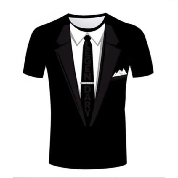 Newest Women/Men's Tuxedo Graphic Tee 3D Print Casual T-Shirt