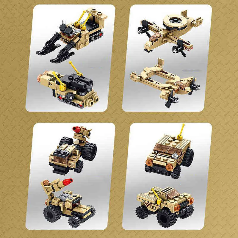 Airodefense Missile Mini Bausteine Militär Armee Junge Kinder Spielzeug Lkw Kinder Bricks Mini Figur Pädagogisches Spielzeug Y220214