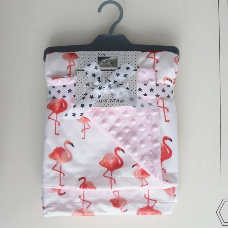 Alta qualidade bebê cobertor inverno flanela flanela flamingo cobertor infantil swaddle carrinho de criança para recém-nascido bebê cama cobertores 201111