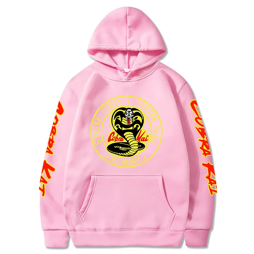 Cobra Kai Bluies Strike Hard Strike First No Mercy Printed Cobra Kai Casual Pullovers Hoodie x12273218260