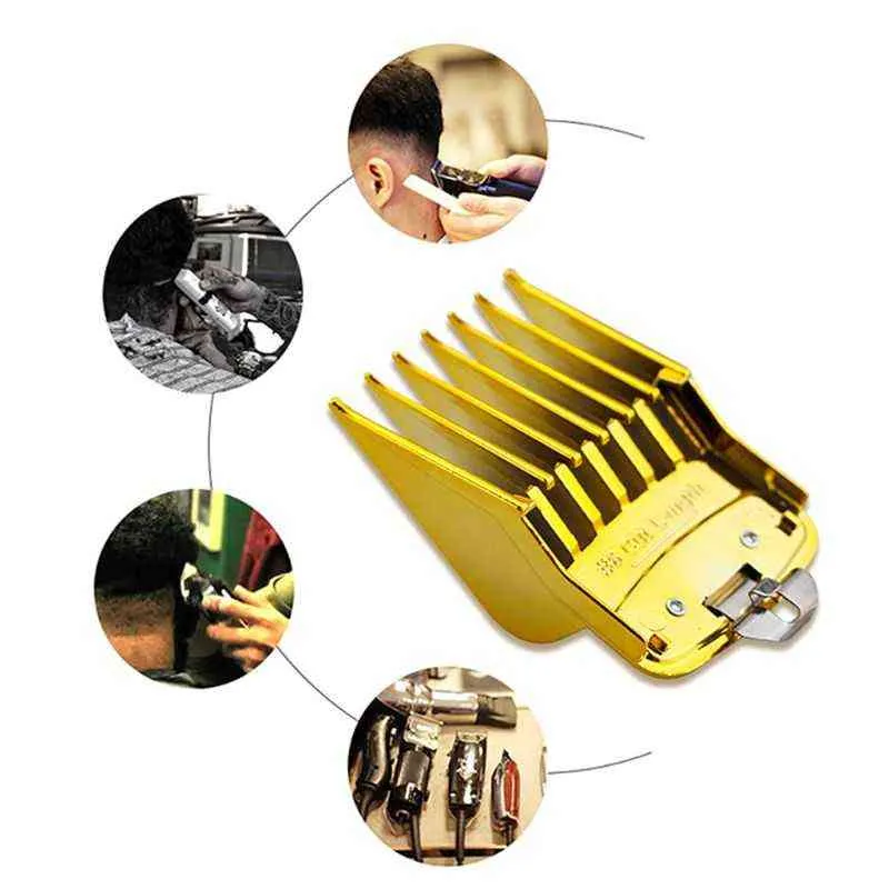 Professional Hair Clipper Limit Comb Cutting Guide Combs 1.5/3/4.5/6/10/13/19/25MM Set Replacement Tools Kit 220124