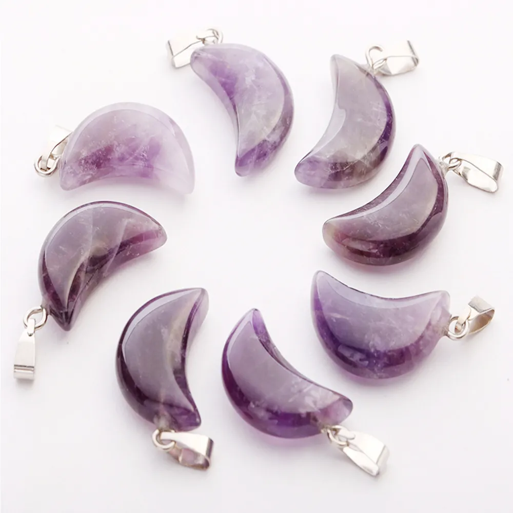 Wholesale Fashion Natural Amethysts Stone Different Shape Beads Pendants DIY Jewelry Making for Women Free Shiping Q1113