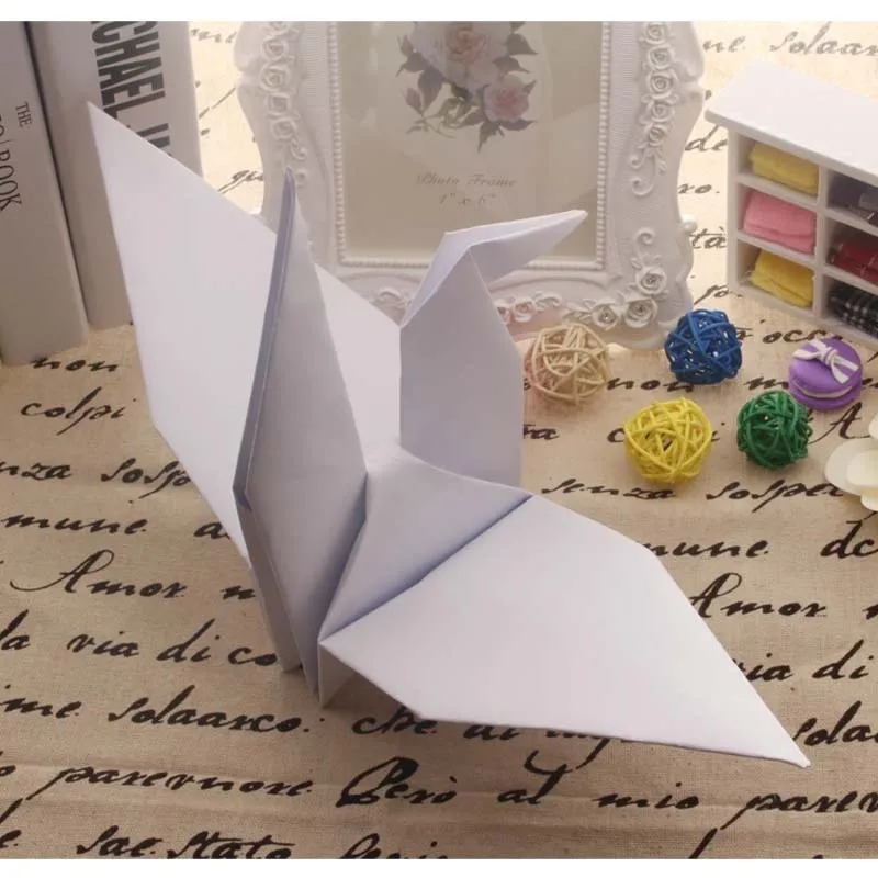 15cm artisanal Bannières de grue en origami blanche pour la décoration de mariage Party anniversaire décorations de bricolage Y2010066528338