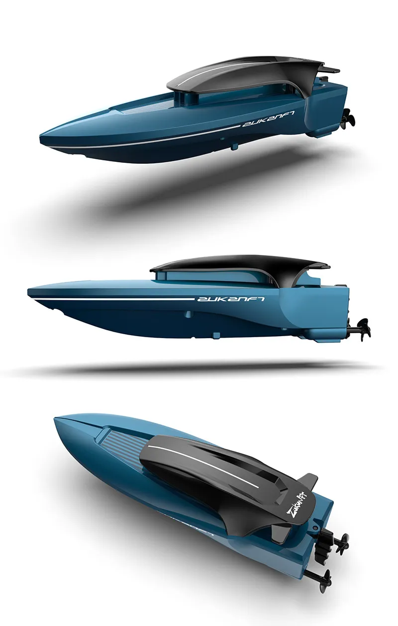 Mini barca telecomandata Barca ad alta velocità Barca giocattolo bambini Barca telecomandata con luce Modello di navigazione Regalo 201204