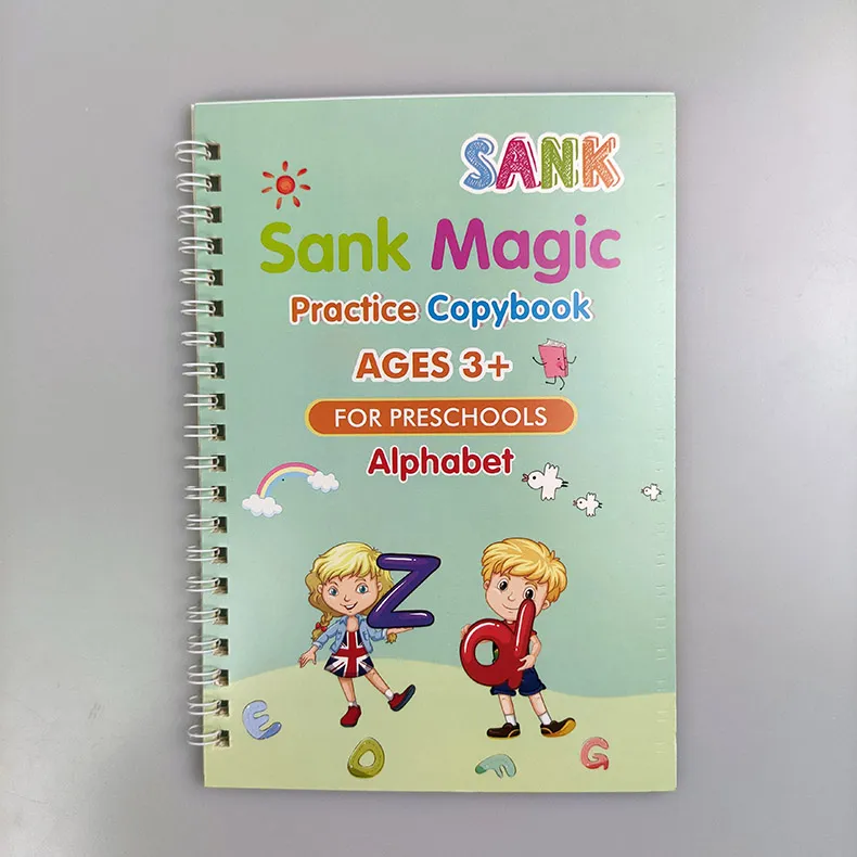 4 kitap kalem sihirli kopya kitap silme çocukları039s çocuklar yazıyor çıkartma pratiği İngilizce kopya kitle Montessessor2081256