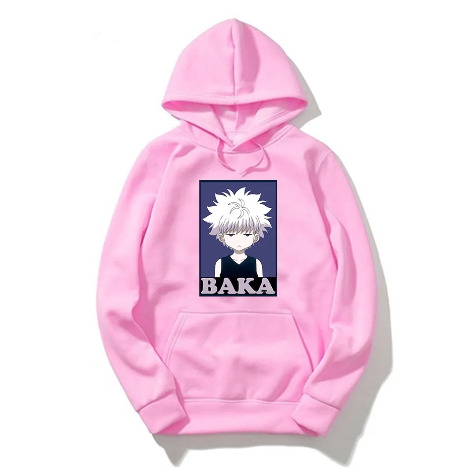 Streetwear Coole Hoodies Männer Hunter X Hunter Killua Zoldyck Baka Anime Shirt Damen Sweatshirt Winter Jacke X1022