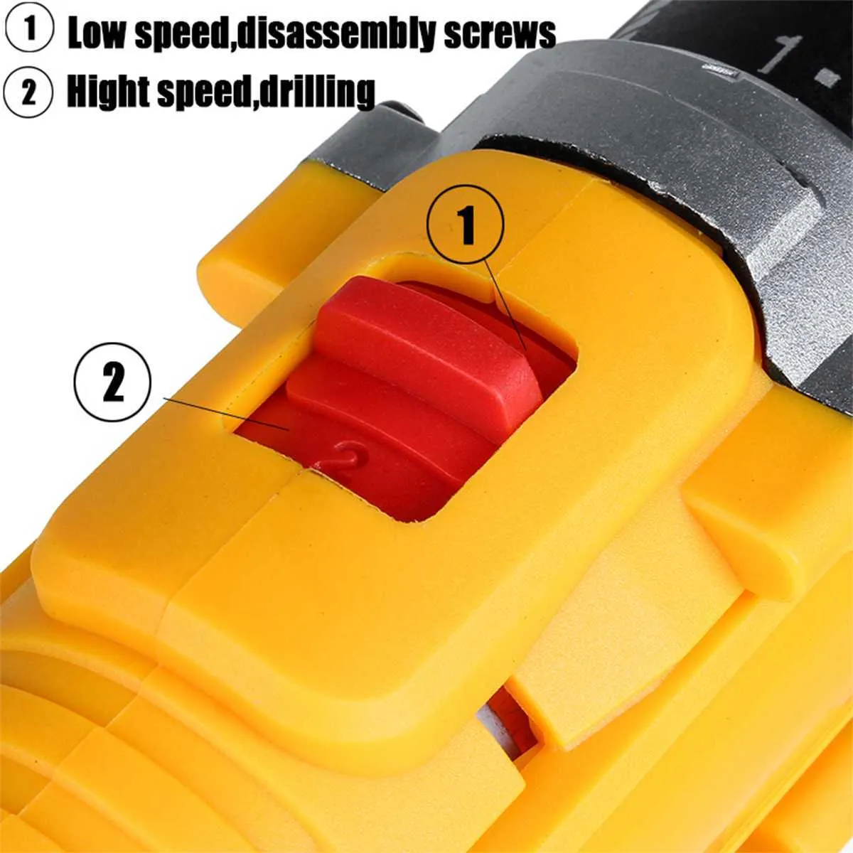 3 in 1 Cordless Electric Impact Drill Screwdriver Hammer 18 Torque 48V Dual Speed Power Tools With 2 Battery 201225