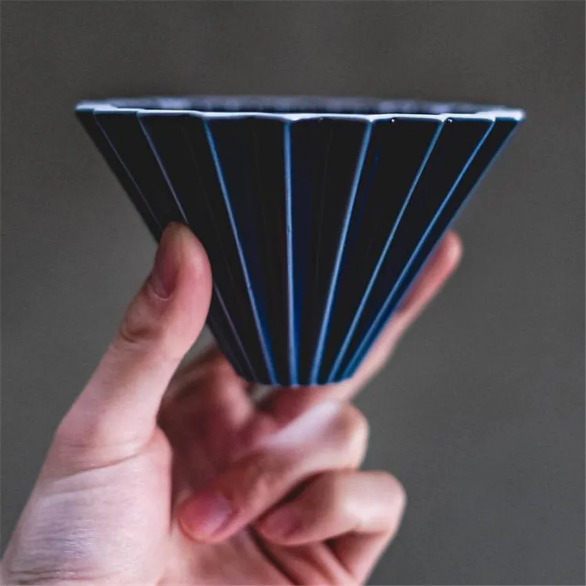 New Arrival Espresso Coffee Filter Cup Ceramic Pour Over Coffee Maker with Stand V60 Funnel Dripper Coffee Accessories C1030278i