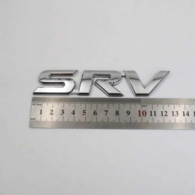 Para Toyota SRV Emblema 3D Carta Cromado Prata Distintivo de Carro Logo Adesivo 228z