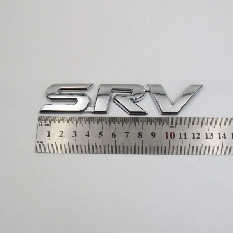 SRV Emblem 3D Letter Chrome Silver Car Badge Logo adesivo3986679