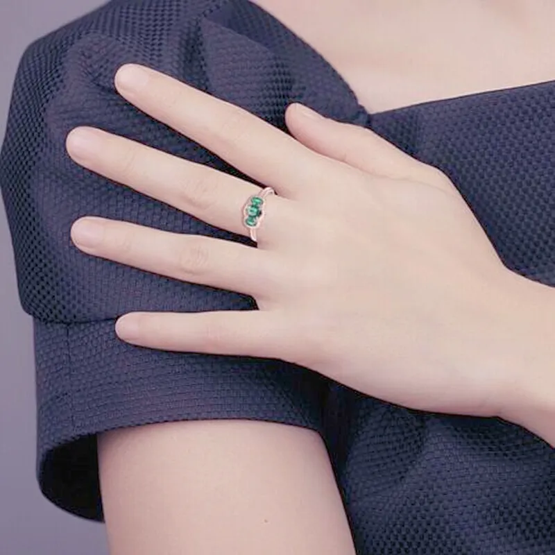 Biżuteria estetyczna trzy kamienne zabytkowe pierścionki projektantów dla kobiet mężczyzn Para pierścionka palca