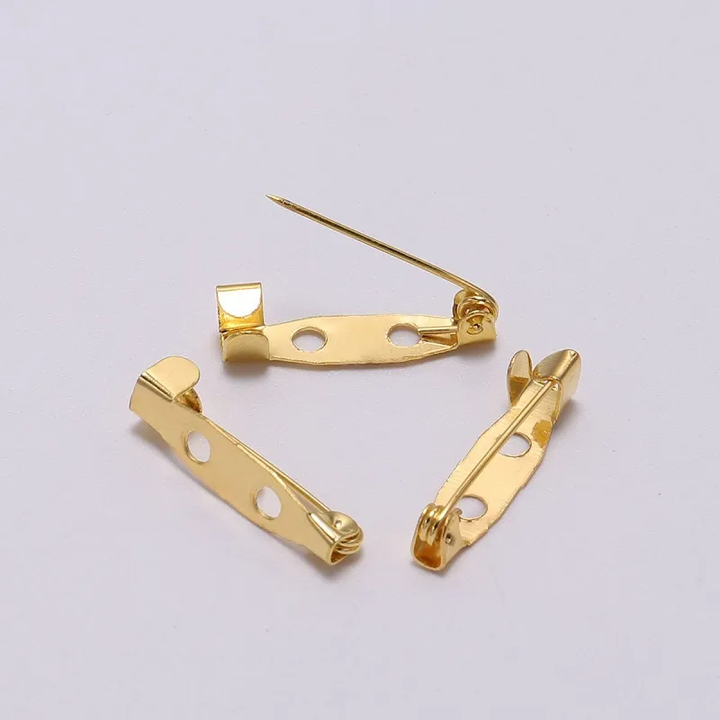 Broche Clip Base Pins / 25 30 Pin de sécurité 35mm Broches Sécurité Paramètres Base vierge pour bijoux DIY Making Support Accessoires Cadeau de Noël