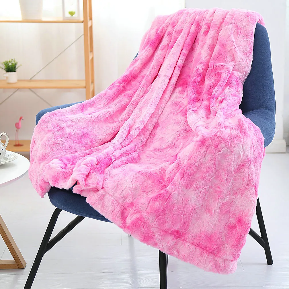 Faux Fur Throw Blanket Hypoallergenic Blanket for Bed Couch Super Soft Light Weight Luxurious Cozy Warm Fluffy Plush Blanket299J