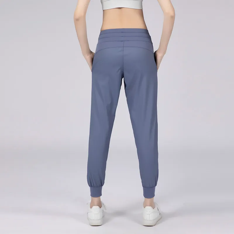 Women Yoga Studio Pants Ladies Quickly Dry Drawstring Running Sports Trousers Loose Dance Jogger Girls Gym Fitness281c