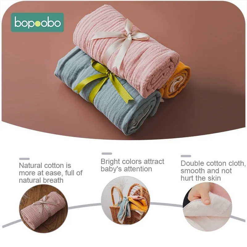 Bopoobo Bath Toys Set Kid Swaddle Wrap Baby Milestones Spazzola Rattle Bracciale Bavaglini Fotografia Forniture Regalo di nascita Prodotto LJ201105