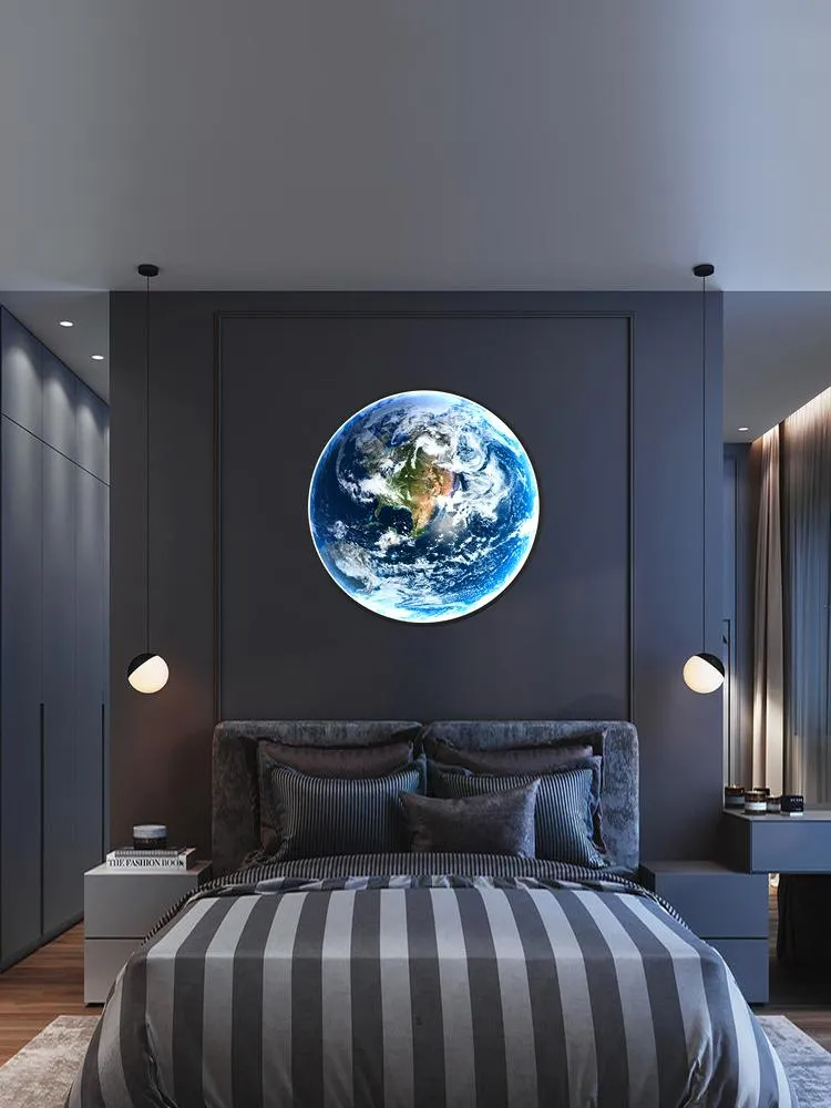 Duvar lambaları Ay dekor lambası yatak odası oturma odası ev modern tasarım tarzı tavan arka plan iç led gece ışık fikstürü2458