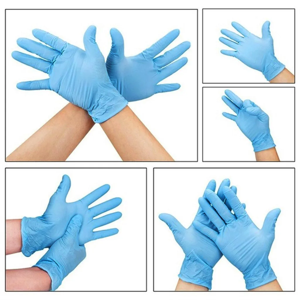 100 unids Hogar Guantes Desechables de Goma Experimento Alimentos Sanitarios Guantes Desechables Herramientas de Limpieza del Hogar Mano Izquierda y Derecha Z41 201021