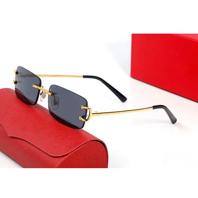 2022 Clear Rame Okulary przeciwsłoneczne Vintage złote okulary przeciwsłoneczne Kobiety mężczyźni marka design letnie odcienie kolorowe soczewki Nowe przybycie 239Y