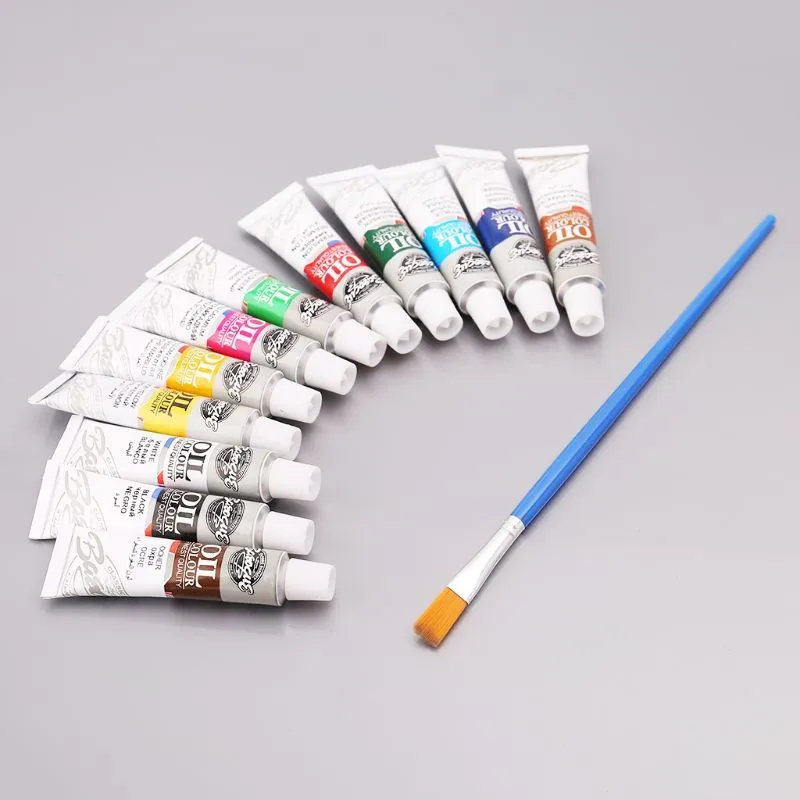 i pittura acrilica disegno pigmento pittura a olio tubo da 6 ml con set di pennelli forniture artisti W91A 201226