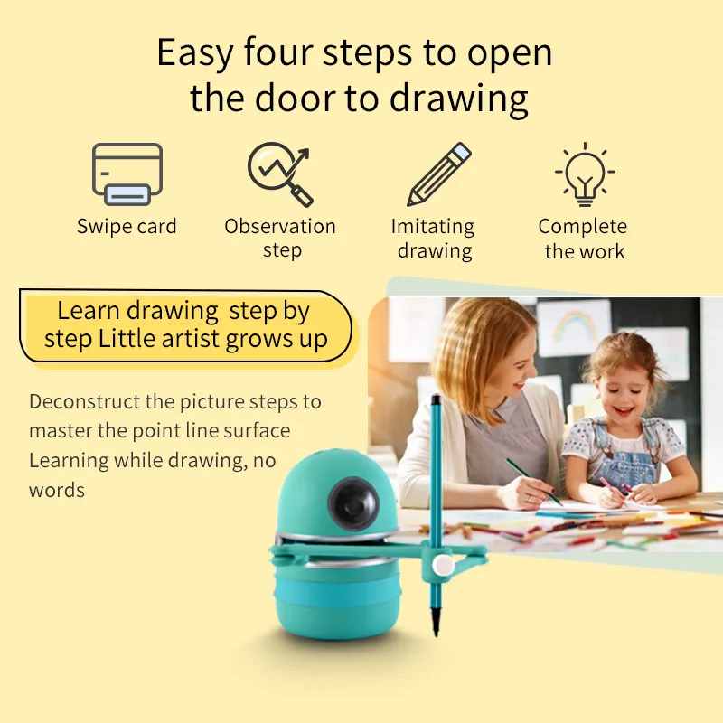 Landzo Quincy Magic Q Robot pour les étudiants apprennent l'outil de dessin garçons filles enfants jouets éducatifs Toxin319t