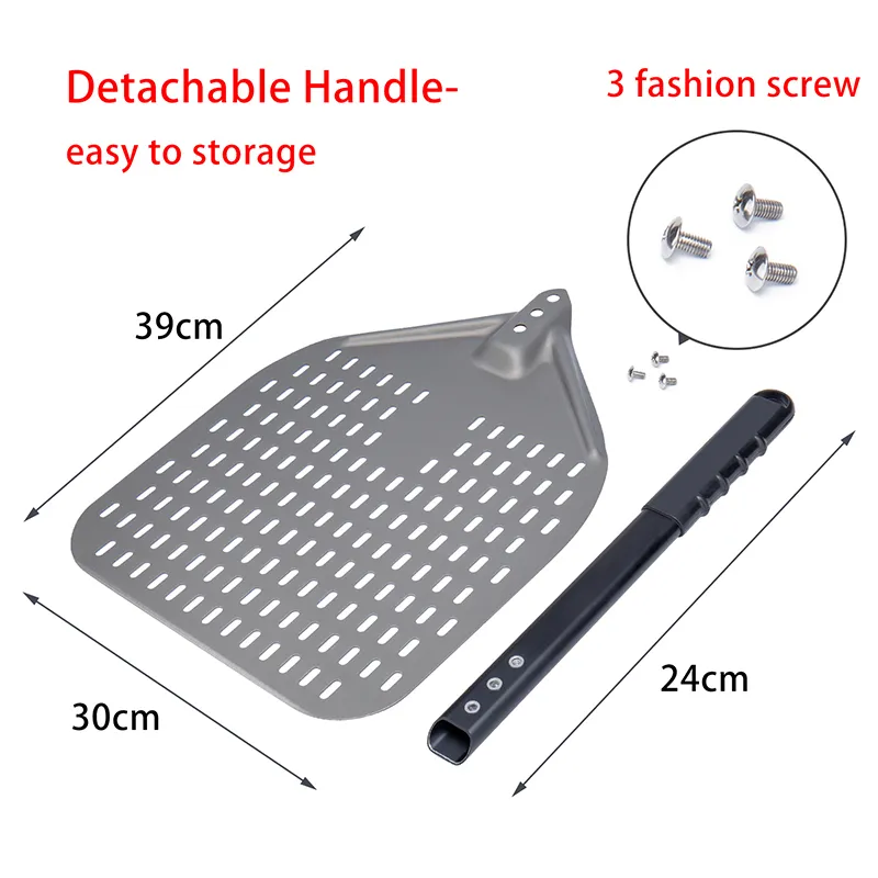 New Pizza Peel Aluminum Pizza Shovel With Long Handle Custom Pizza Paddle Factory Pastry Baking Accessories 201023256t