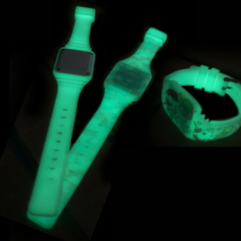 Neue leuchtende Einhorn Kind Uhren für Mädchen Ozeanwelt LED Uhr Kids Student Electronic Watch Clock Reloj Infantil