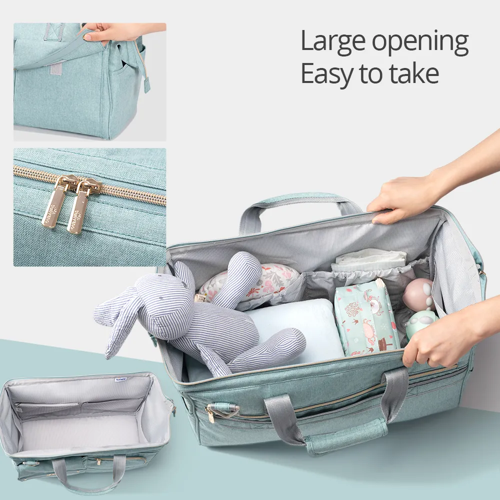 Sunveno Diaper 34L grande capacità di grande capacità impermeabile moda madre spalla maternità baby borsa da viaggio 3in1 201120