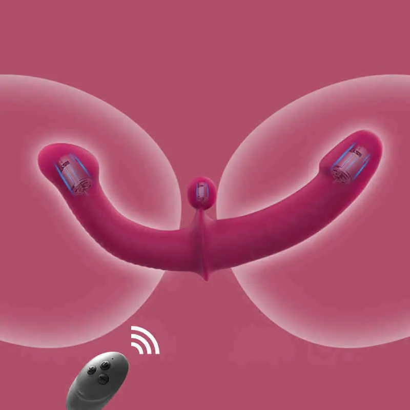 NXY Vibrators vibrator med fjärrkontrollband på dubbel penetration sexleksaker för två män och kvinnor sexitoys gay lesbisk erotisk i par 0104