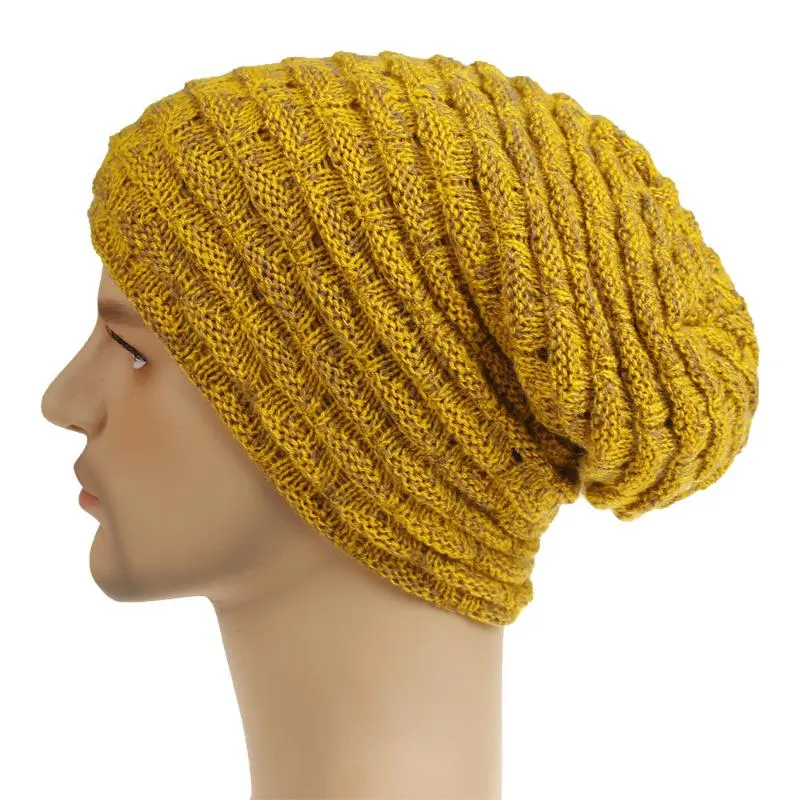 Bonnet Skull Caps Bonnet d'hiver pour femmes doublé polaire chaud bonnet tricoté décontracté Slouchy Hat282e