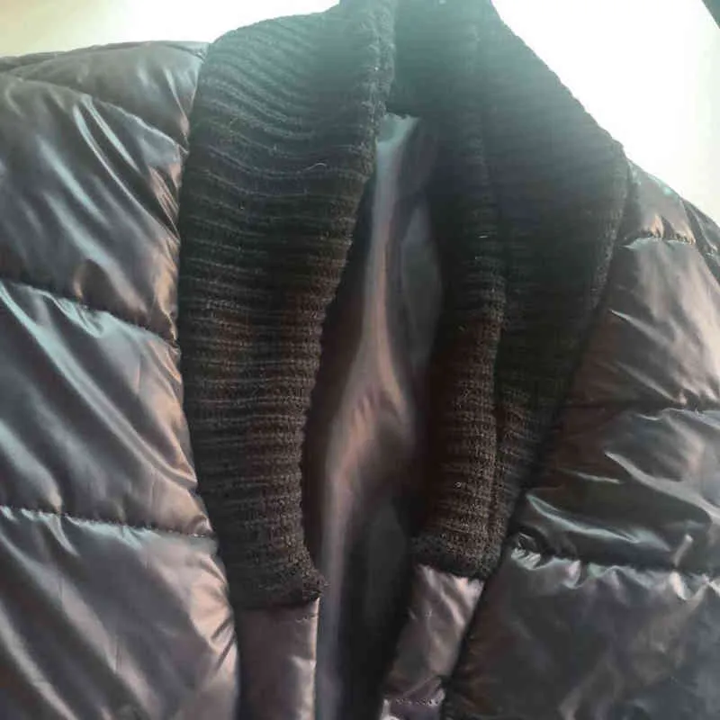 Giacca imbottita in cotone invernale da donna Sciolto di media lunghezza Piumini caldi neri leggeri Cappotti trapuntati 211221