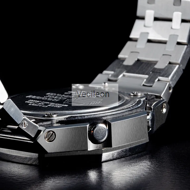 GA2100 GA-2100을위한 최신 watchband 및 베젤 수정 Watchband 베젤 100% 금속 316L 스테인리스 스틸 도구 LJ2725