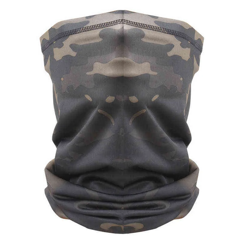 2021 Camouflage Balaclava Face Scarf Cycling Hunting Army Bike Military Helmet Liner Tactical Airsoft Cap Y1229