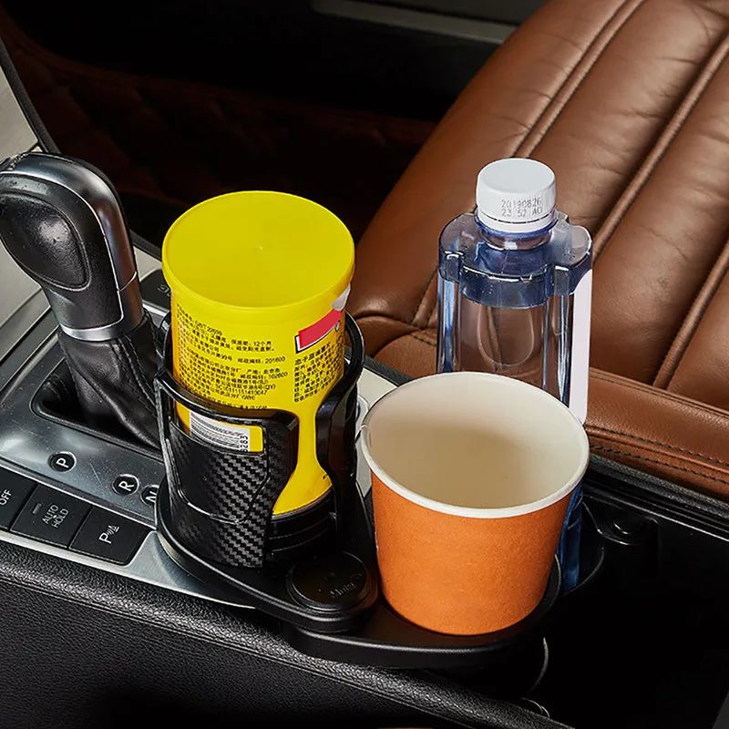 Super nowy 2 w 1 Auto Auto Universal Cup Holder Butelka do butelki napój napój napój adapter regulacyjny stojak do przechowywania