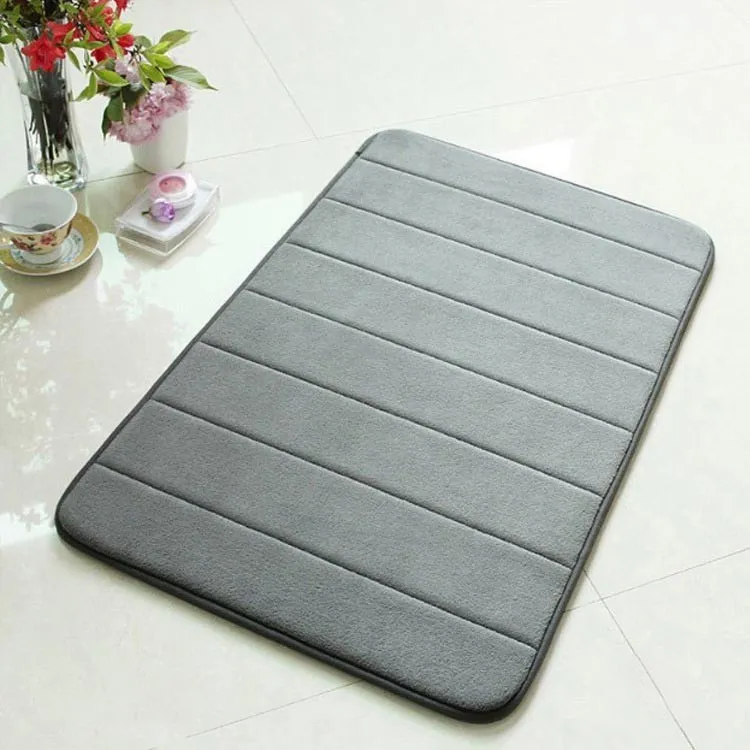 4060cm 8050cm Bath Mat Bathroom Carpet Rug Coral Fleece Memory Foam Bathroom Mat Kitchen Door Floor tapis salle de bain8884760