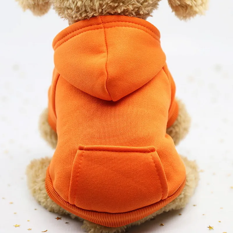 XS-2XL Pet Dog Hoodie Manteau Polaire Doux Chaud Chiot Vêtements Chien Sweat Hiver Chien Vêtements Pour Petits Chiens Pet Shop Vente Chaude Nouveau Y200922