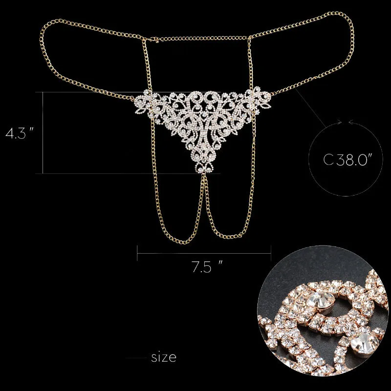 Vlinder Kristal Set Body Chain Bh en String Slipje voor Vrouwen Sexy Lingerie Bikini Lichaam Sieraden Ondergoed T200508243c