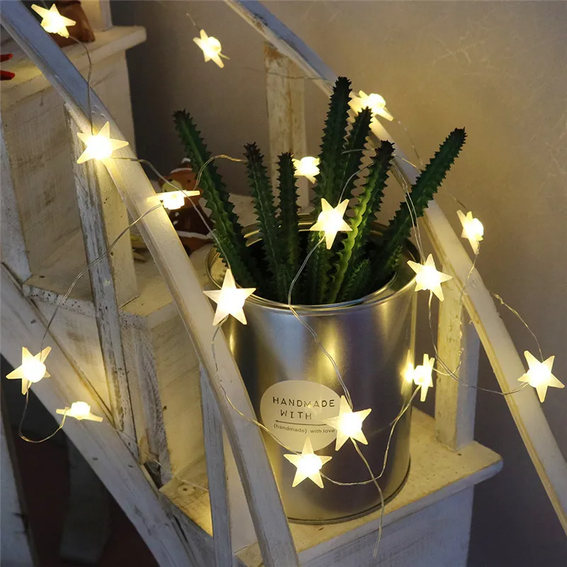 2. LED Party Fairy Lights Batterie Operated Star guirlandes lumineuses pour la décoration de Noël de mariage extérieur intérieur Y201020