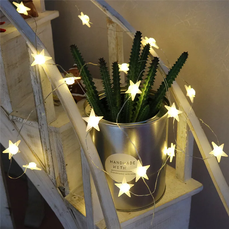 2. LED Party Fairy Lights Battery Star String Light