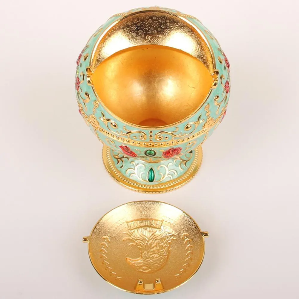 Globe Ashtray With Cover Fashion Personality Multifunctional Home Room Tellurian Retro Mini Relief Stamped Y200324