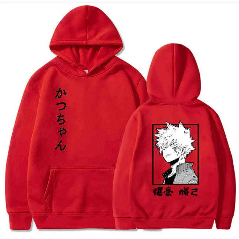 2020 NIEUW NIEUW MIJN HERO ACADEMIA HOODJES MEN DAMES HUIP HOP Sweatshirt Bakugou Katsuki Anime Black Hoodies Tops Kleding H1227