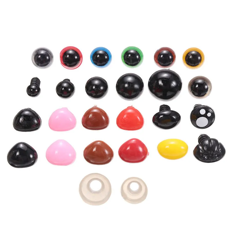 1040 stks 6mm-14mm plastic veiligheidsogen neuzen dozen voor teddybeer pop dier pluche speelgoed DIY MAKEL POP-accessoires 201203