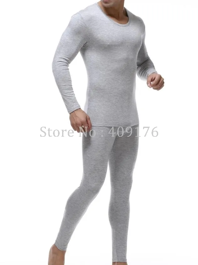 Conjunto de ropa interior térmica para hombre Modal Long Johns PRAYGER de talla grande 7XL traje de ropa interior fina de cuerpo cálido 201125316O