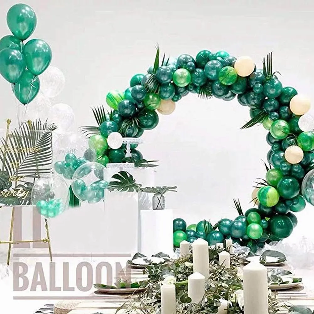 Jungle Safari Thème Party Fournitures Ballons Verts Garland Arch Kit Anniversaire Baby Shower Forest Party Décorations de Noël T200524