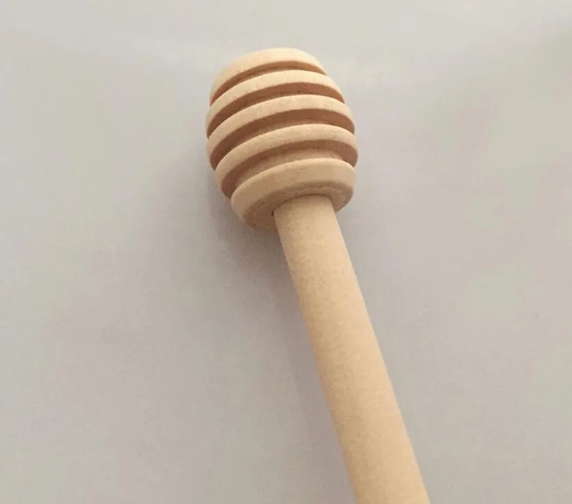 Honey Stir Bar Mixing Handle Jar Spoon Practical Wood Dipper Honey Long Stick Honey Kitchen Tools Mini Wooden Stick9881621
