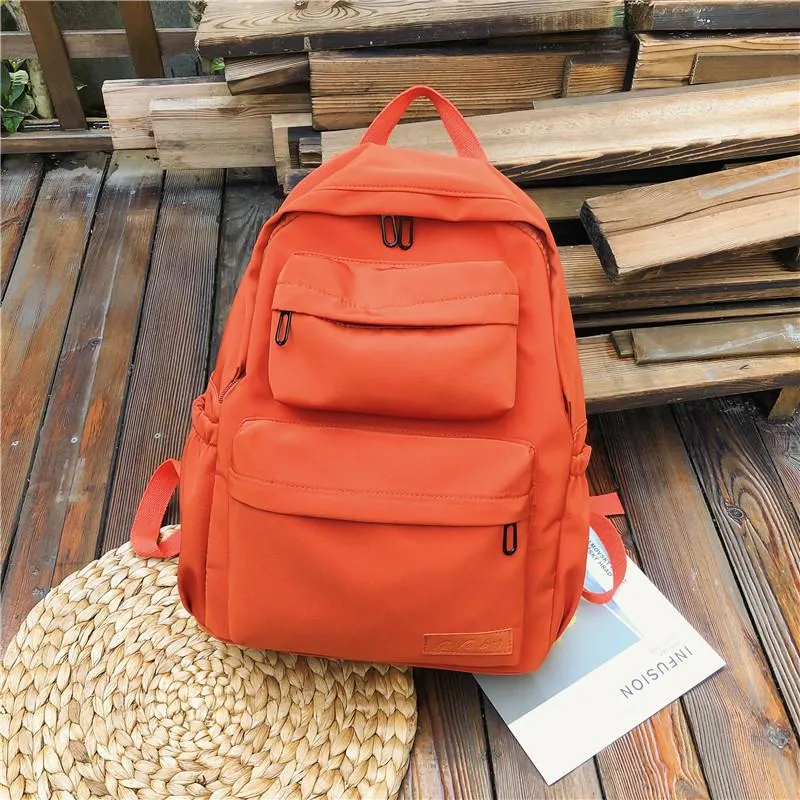 Waterproof Nylon Backpack For Women Multi Pocket Travel Backpacks Female School Bag For Teenage Girls Book Mochilas225t