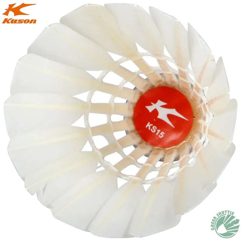 Kason KS20 – entraînement de Badminton 100 authentique, Durable, avec un grand volant en plumes d'oie et de canard volant, 2011168341866