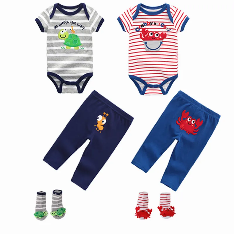 Sommar spädbarn småbarn baby pojkar flickor bodysuits set kort ärm o-hals kläder baby jumpsuit baby kläder ropa bebe lj201223