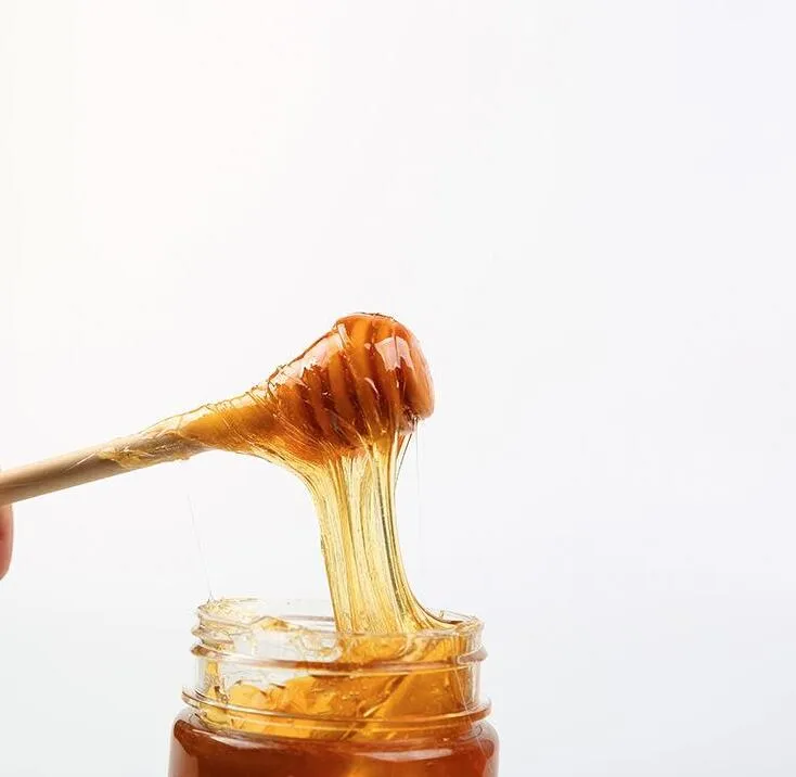 Barra di agitazione miele Maniglia miscelazione Vaso Cucchiaio Pratico mestolo di legno Miele Bastone lungo Utensili da cucina miele Mini bastone di legno4675332