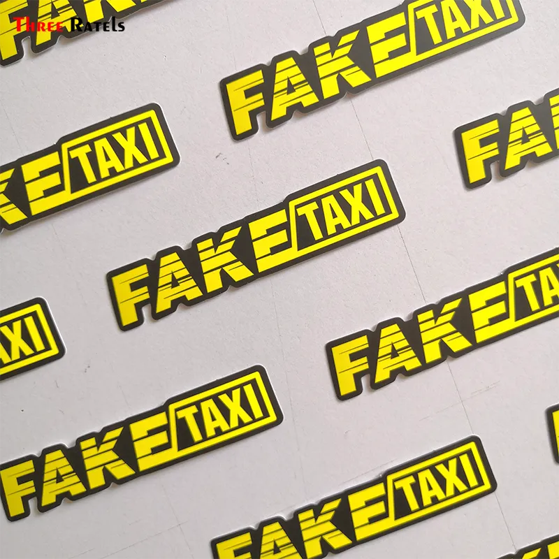 Tre rates Fallo taxi falso in PVC Waterproof Winter Laptop Trounk Auto Motorcycle Car Adesivo e Decals7046560